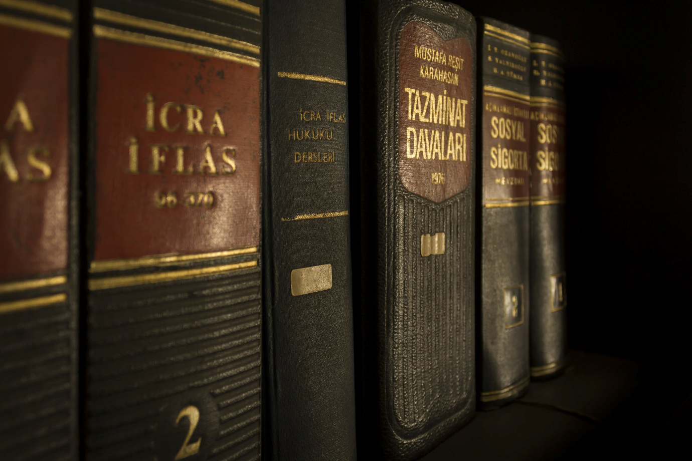 Bookshelf Containing Old Copies Of Legal Literature