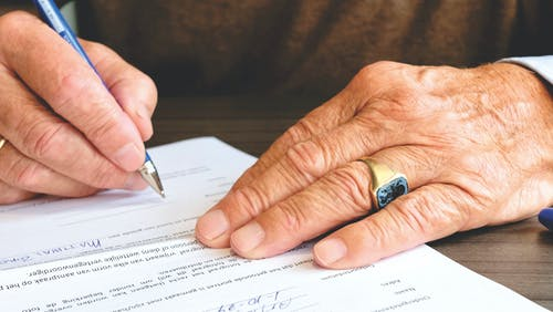 a claimant signing their documents